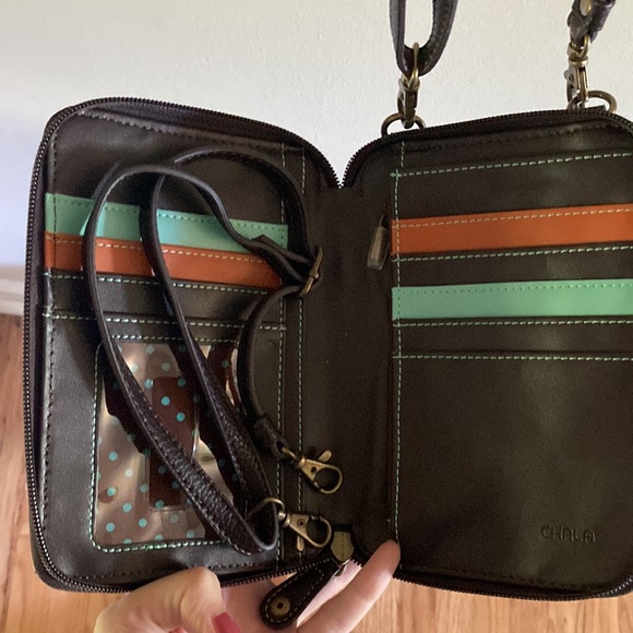 NWOT Brown & golden yellow leather llama bag - Picture 3 of 4